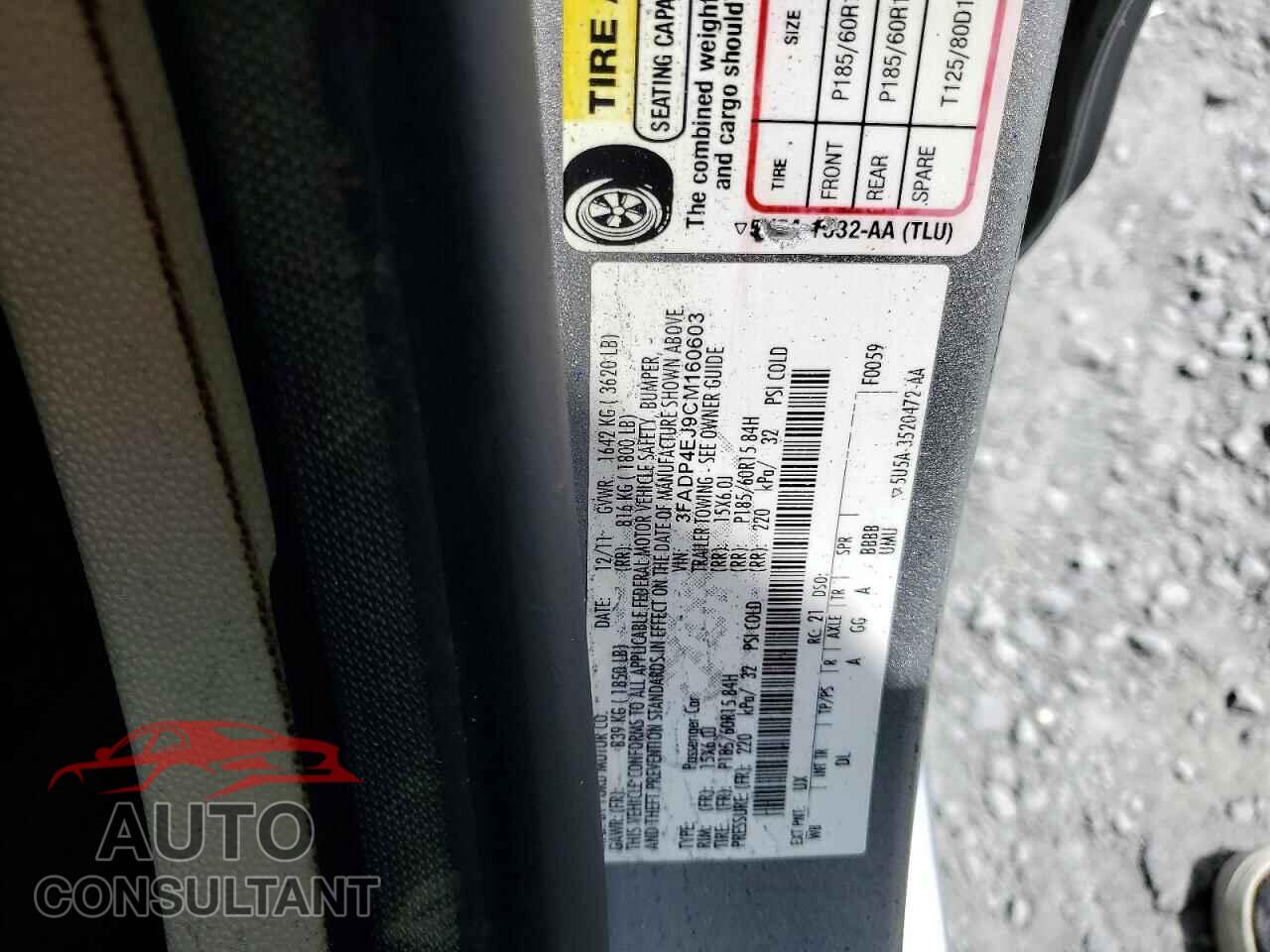 FORD FIESTA 2012 - 3FADP4EJ9CM160603