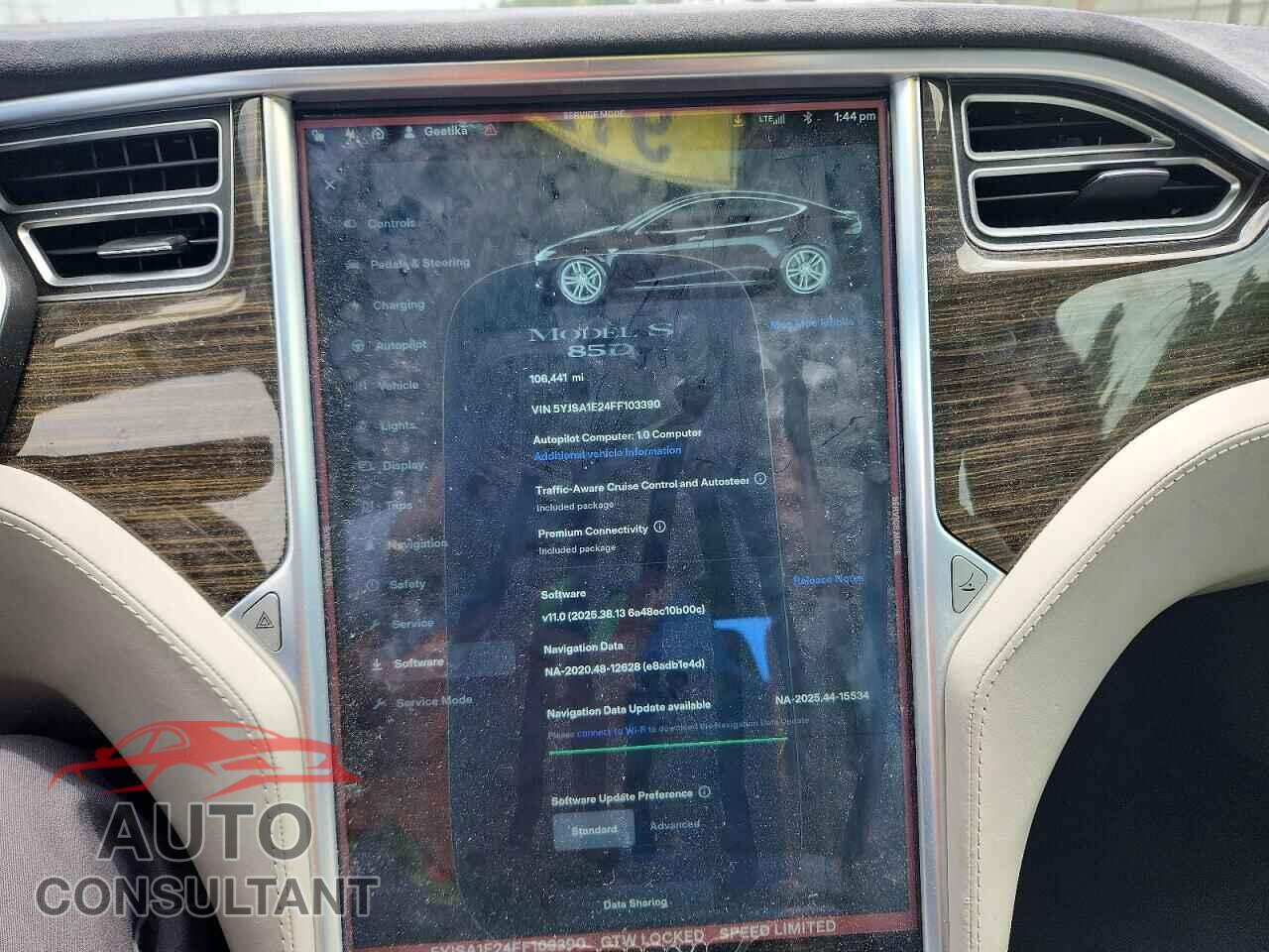 TESLA MODEL S 2015 - 5YJSA1E24FF103390