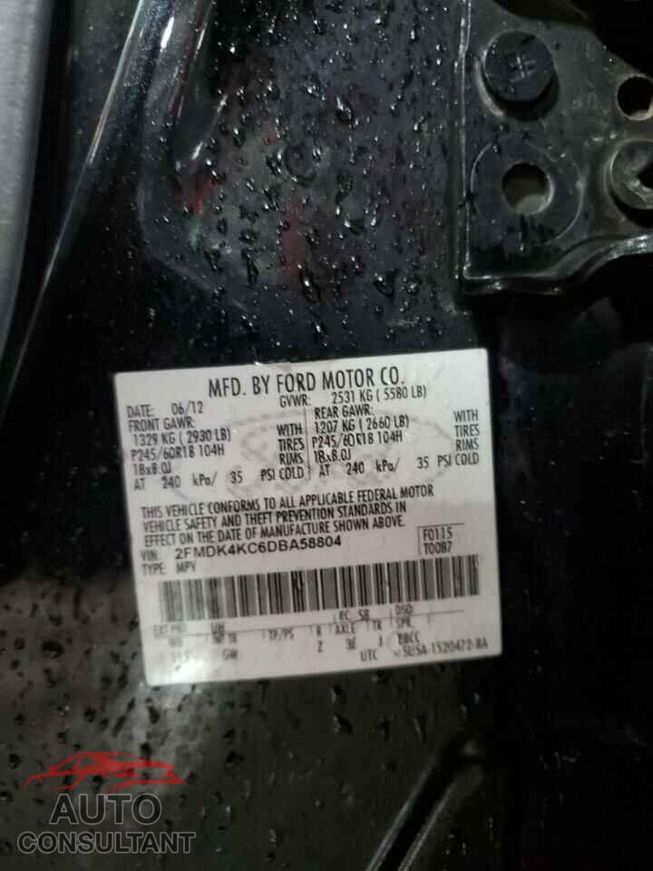 FORD EDGE 2013 - 2FMDK4KC6DBA58804