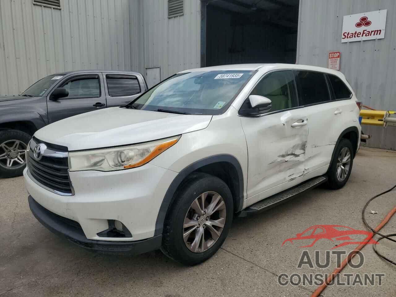 TOYOTA HIGHLANDER 2014 - 5TDZKRFH5ES028321