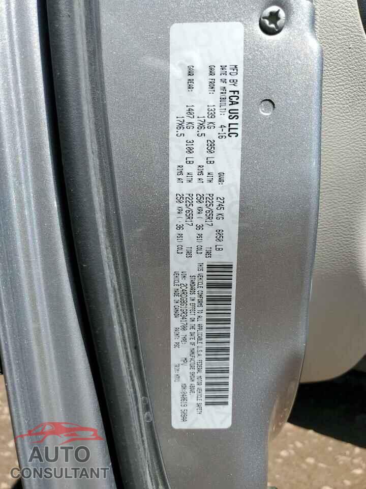 DODGE CARAVAN 2016 - 2C4RDGBG1GR341700