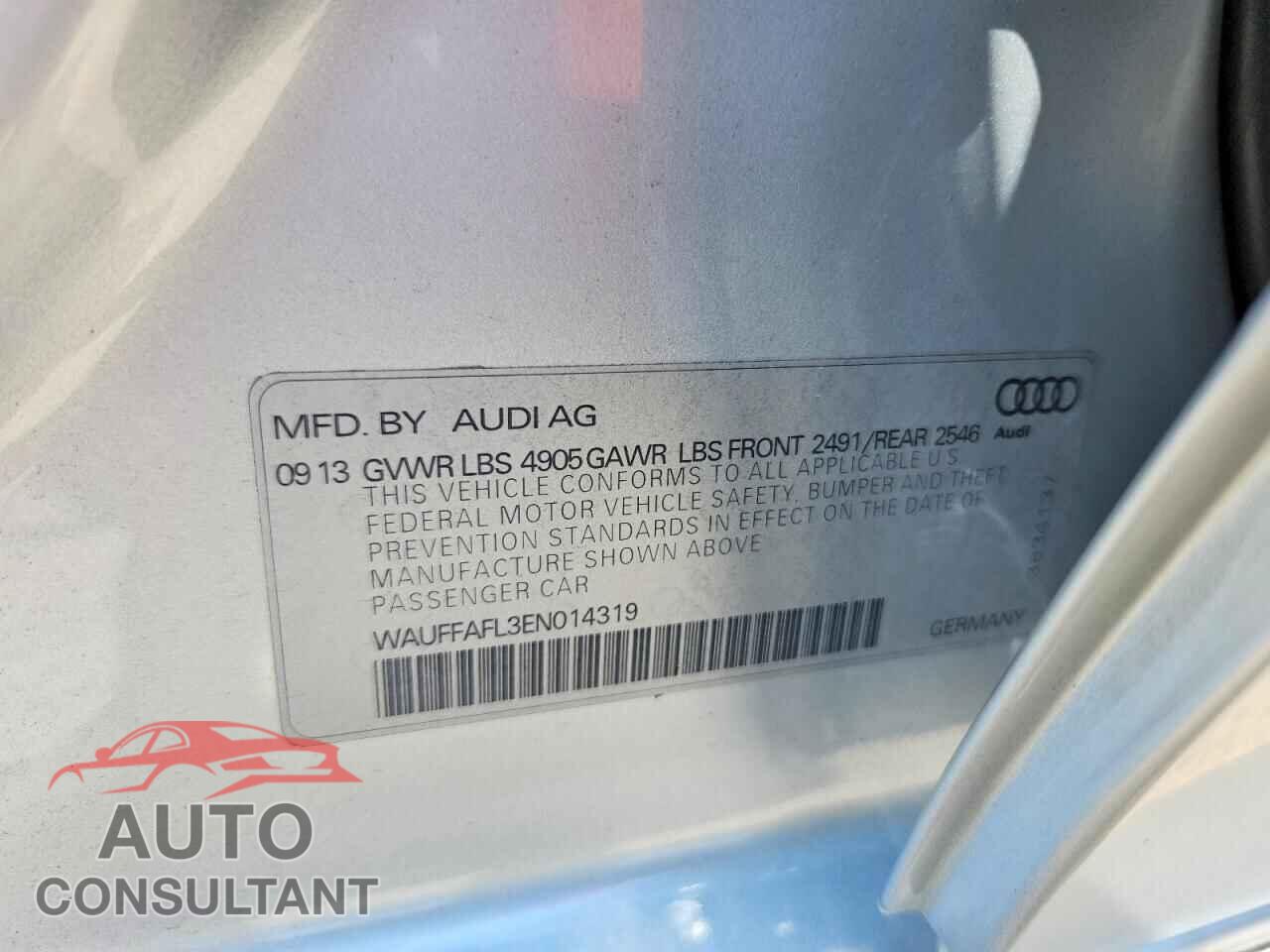 AUDI A4 2014 - WAUFFAFL3EN014319