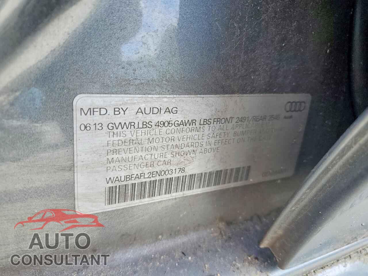 AUDI A4 2014 - WAUBFAFL2EN003178