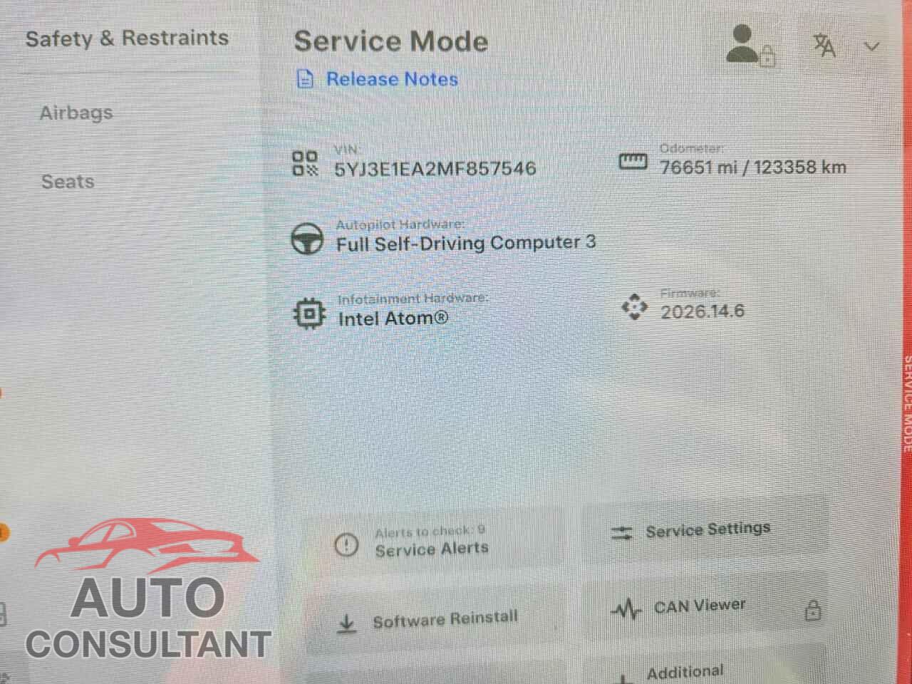 TESLA MODEL 3 2021 - 5YJ3E1EA2MF857546