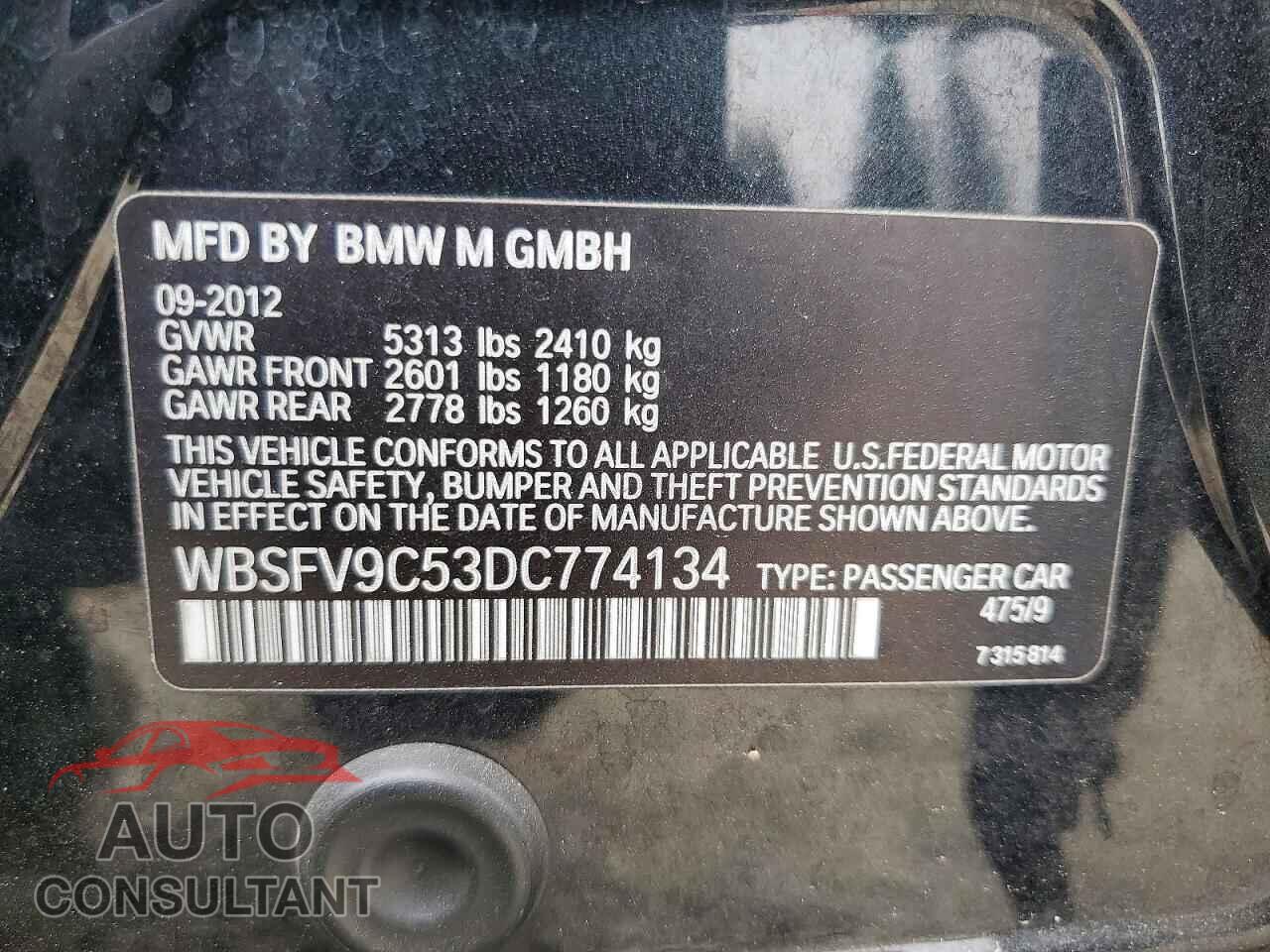 BMW M5 2013 - WBSFV9C53DC774134