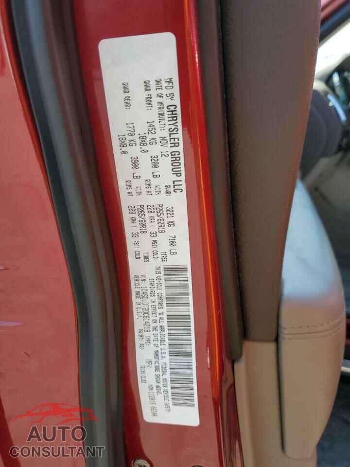 DODGE DURANGO 2013 - 1C4SDJDT2DC614219