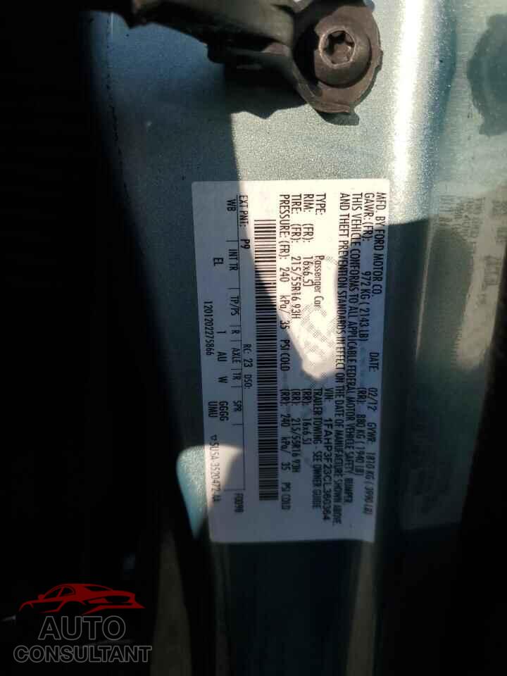 FORD FOCUS 2012 - 1FAHP3F23CL360364