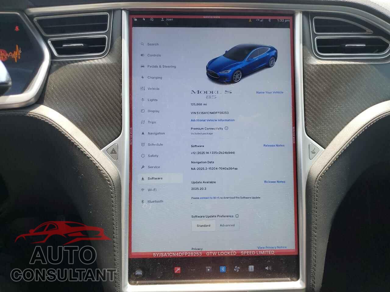 TESLA MODEL S 2013 - 5YJSA1CN4DFP28253