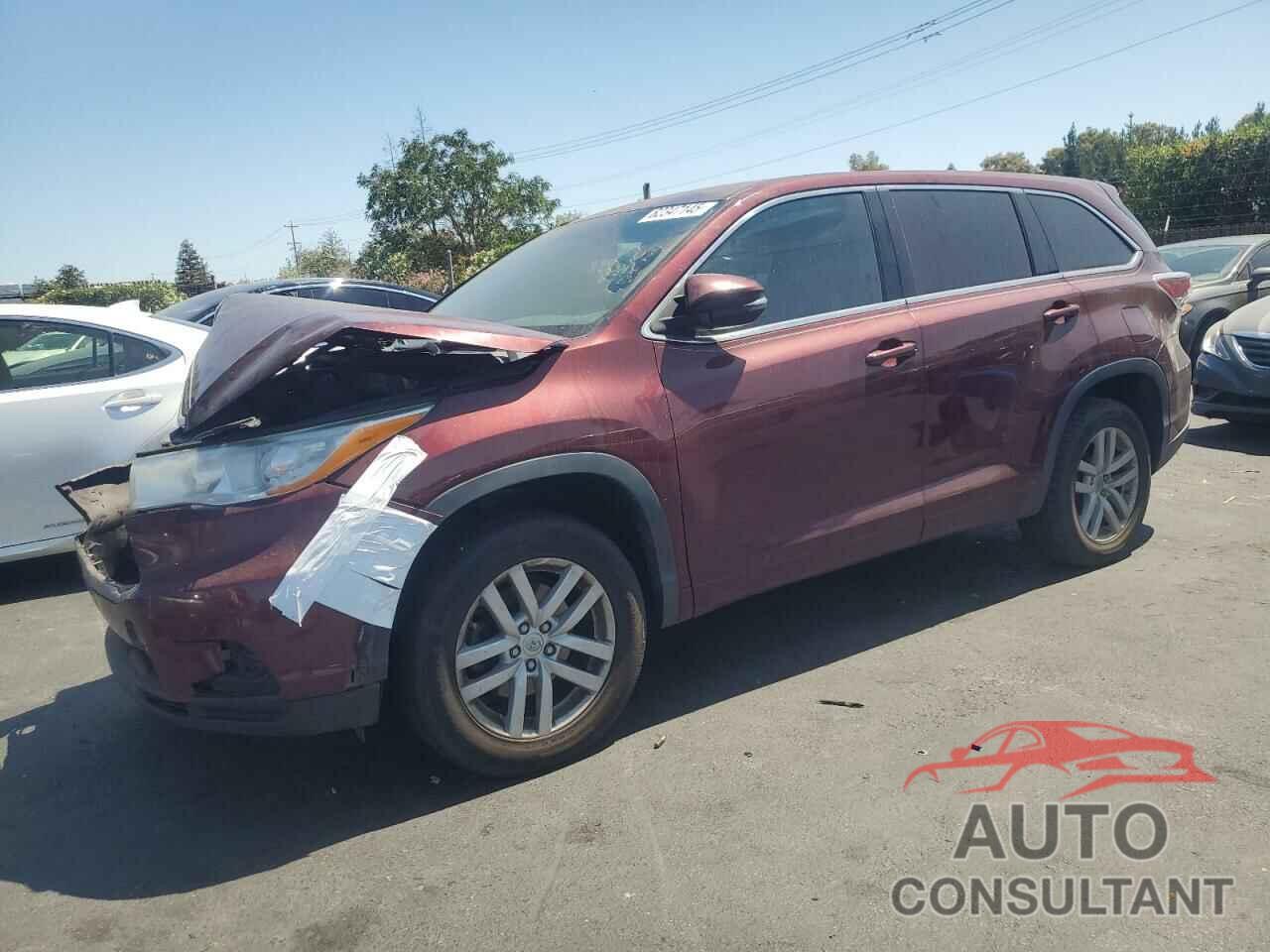 TOYOTA HIGHLANDER 2014 - 5TDZARFH6ES005374