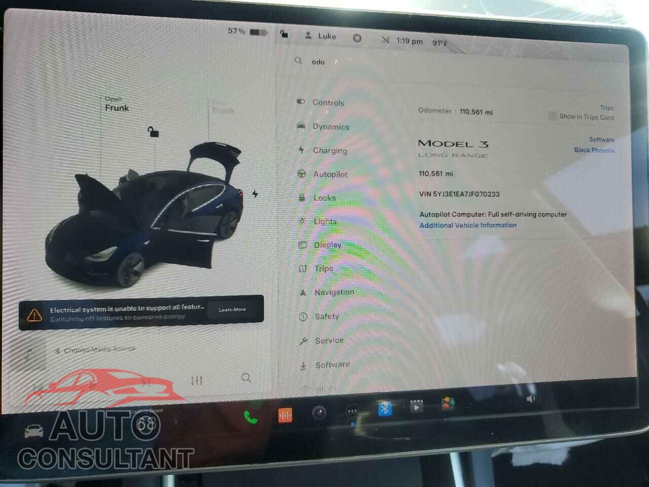 TESLA MODEL 3 2018 - 5YJ3E1EA7JF070233