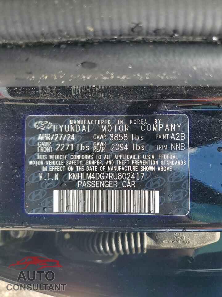 HYUNDAI ELANTRA 2024 - KMHLM4DG7RU802417