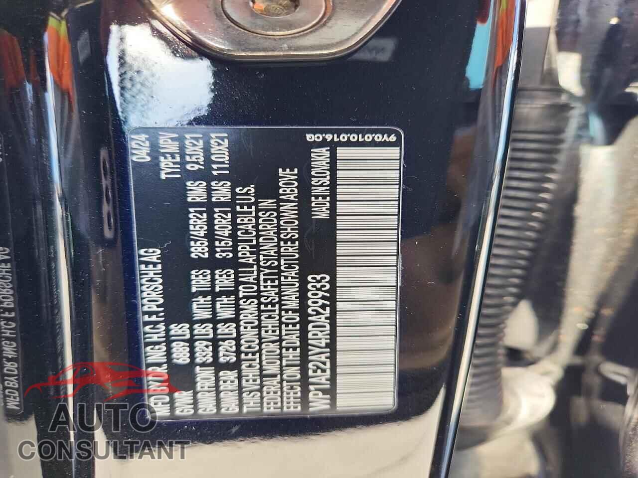 PORSCHE CAYENNE 2024 - WP1AE2AY4RDA29933