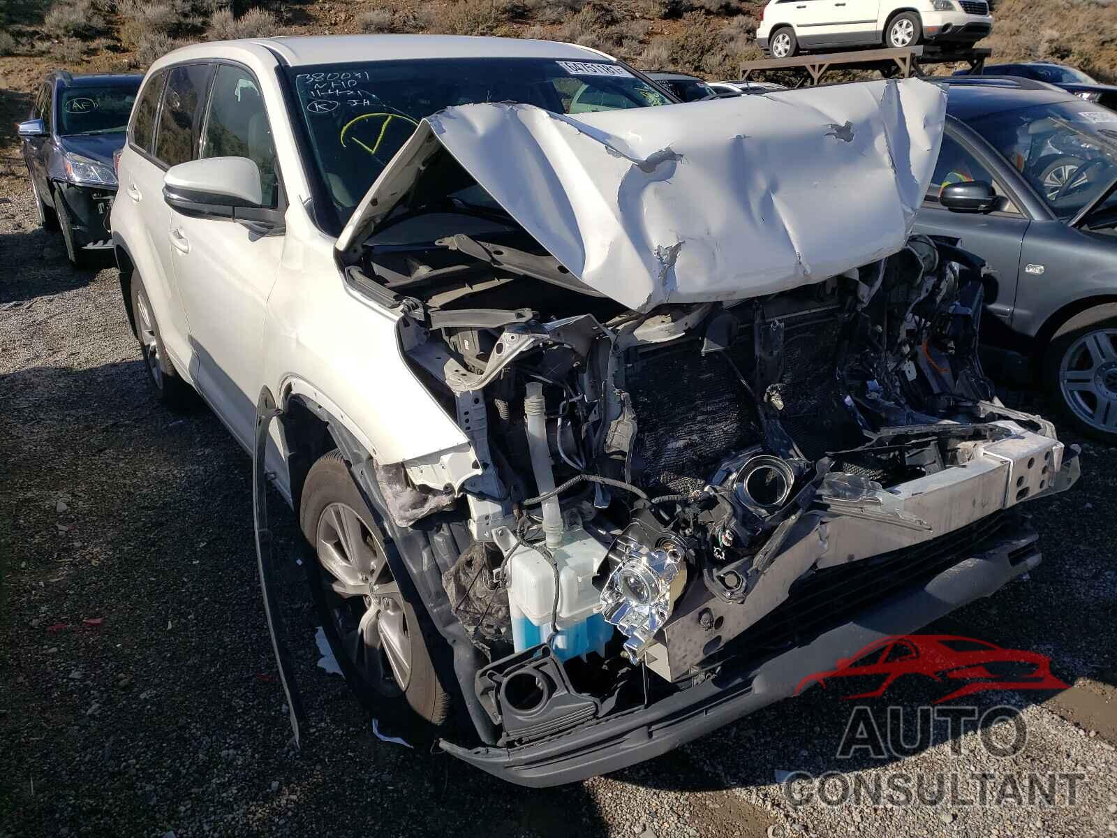TOYOTA HIGHLANDER 2016 - 5TDBKRFH9GS334488