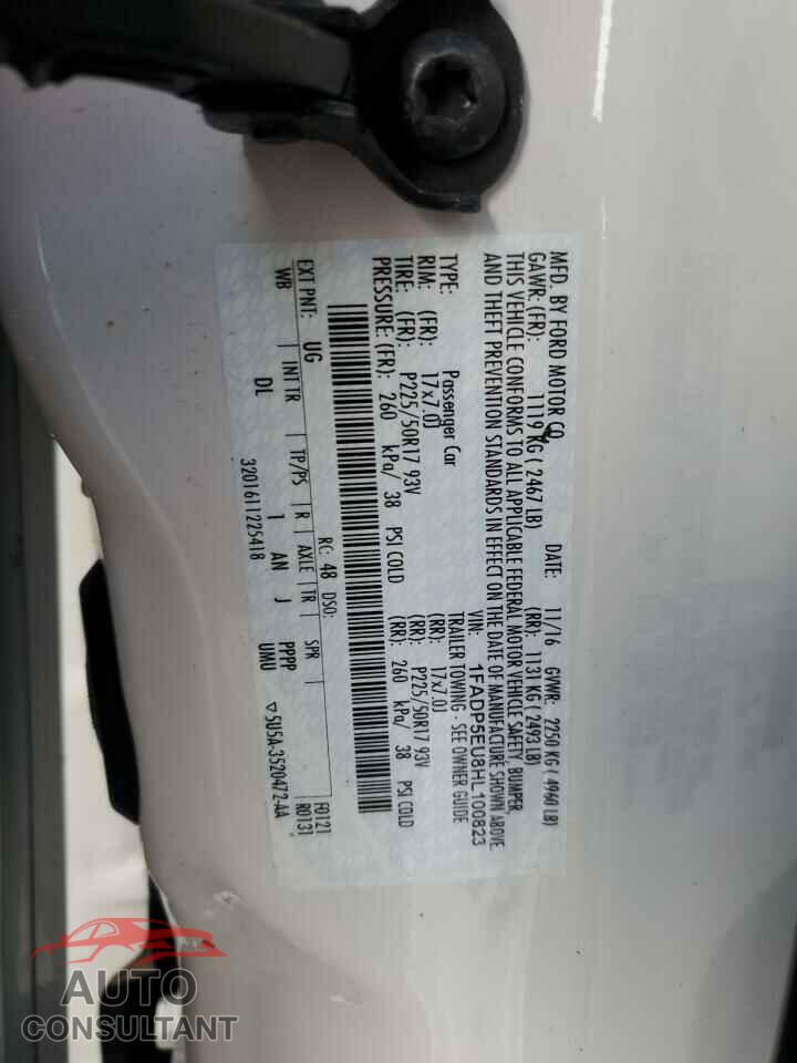 FORD CMAX 2017 - 1FADP5EU8HL100823