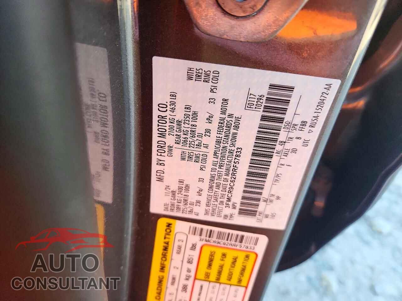 FORD BRONCO 2024 - 3FMCR9C62RRF57833
