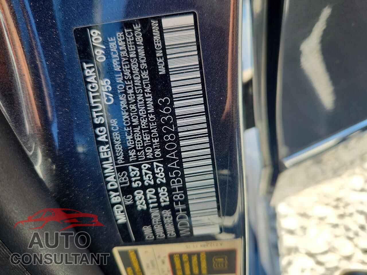 MERCEDES-BENZ E-CLASS 2010 - WDDHF8HB5AA082363