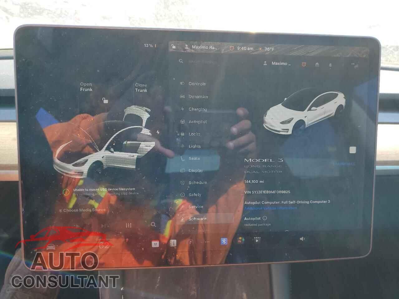 TESLA MODEL 3 2021 - 5YJ3E1EB9MF069825