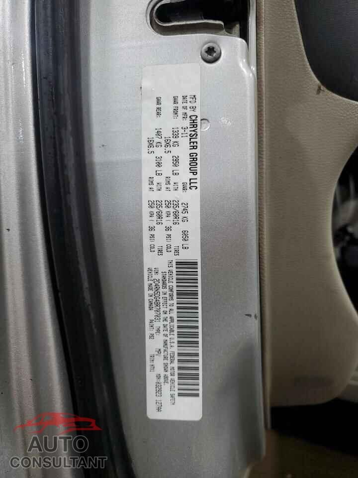 DODGE CARAVAN 2011 - 2D4RN5DG4BR707031
