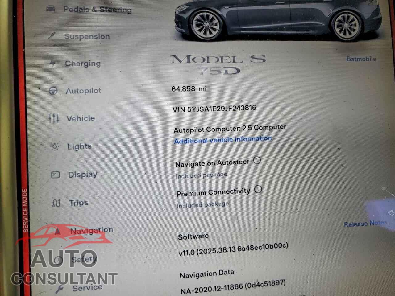 TESLA MODEL S 2018 - 5YJSA1E29JF243816