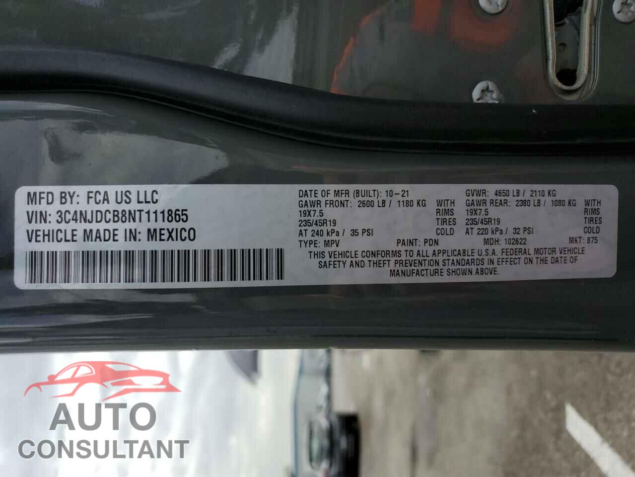 JEEP COMPASS 2022 - 3C4NJDCB8NT111865