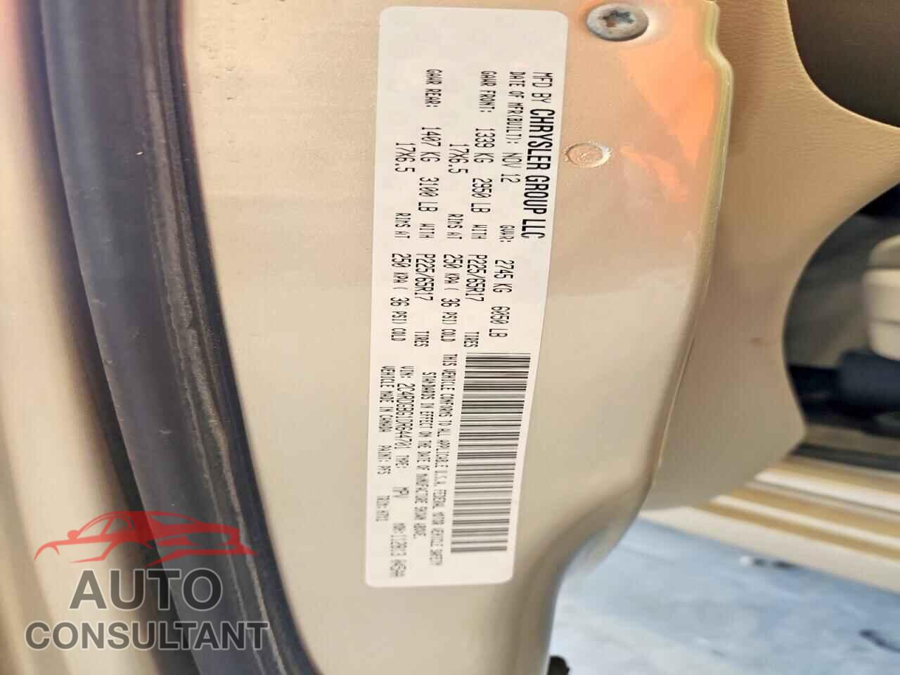 DODGE CARAVAN 2013 - 2C4RDGBG1DR644701