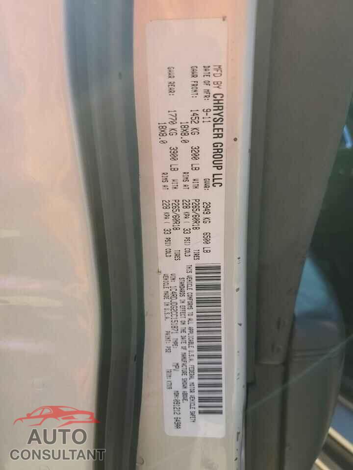 DODGE DURANGO 2012 - 1C4RDJDG2CC151871