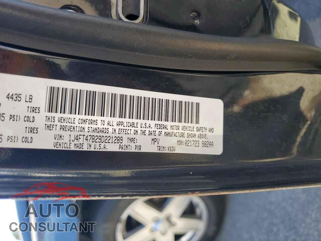 JEEP COMPASS 2009 - 1J4FT47B29D221289