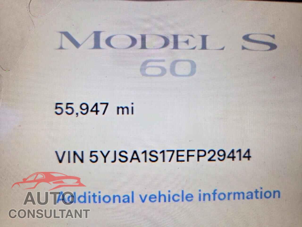 TESLA MODEL S 2014 - 5YJSA1S17EFP29414