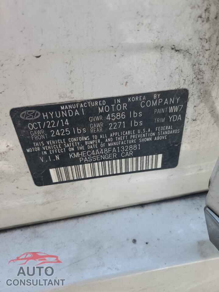 HYUNDAI SONATA 2015 - KMHEC4A48FA132881