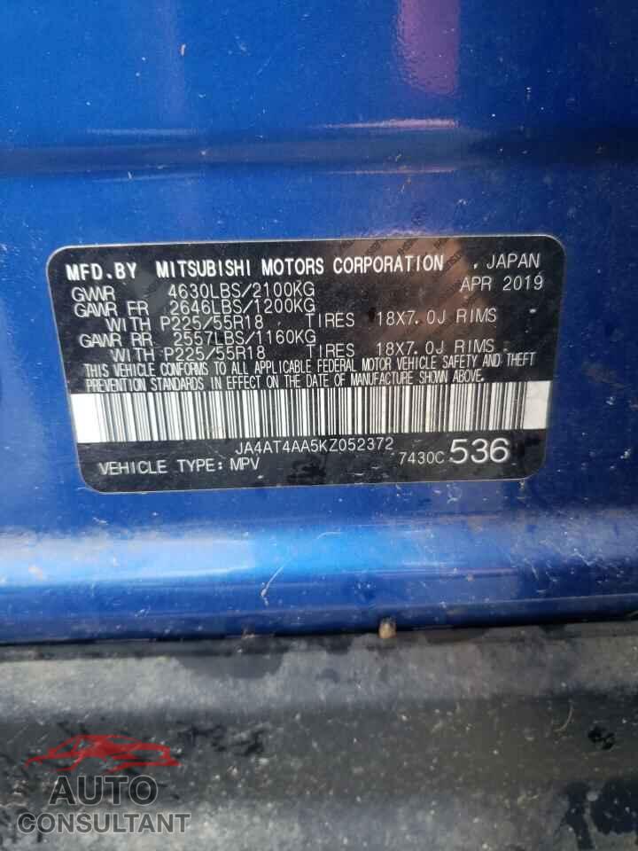 MITSUBISHI ECLIPSE 2019 - JA4AT4AA5KZ052372