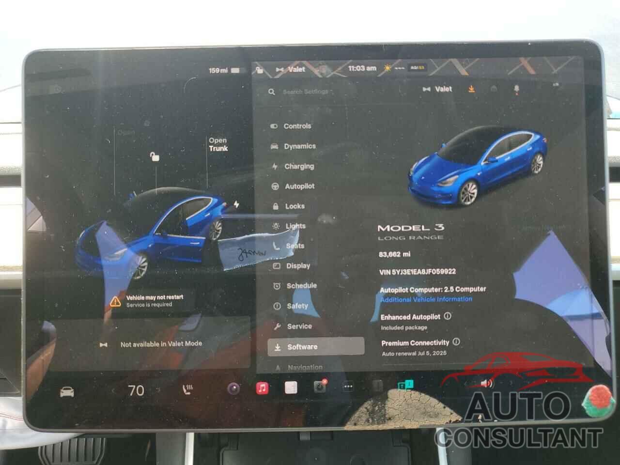 TESLA MODEL 3 2018 - 5YJ3E1EA8JF059922