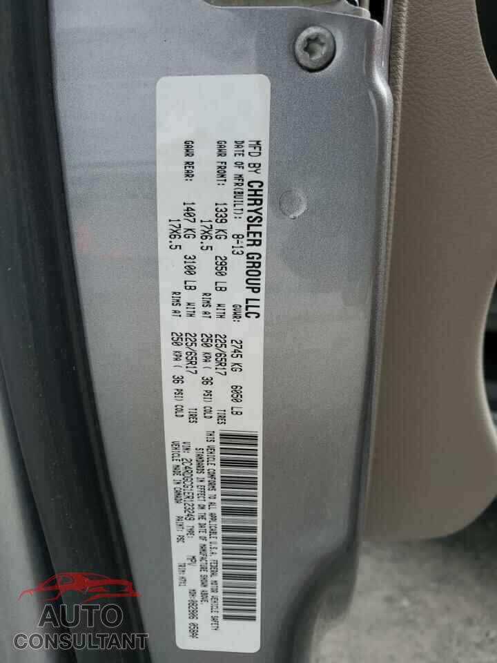 DODGE CARAVAN 2014 - 2C4RDGCG1ER123249