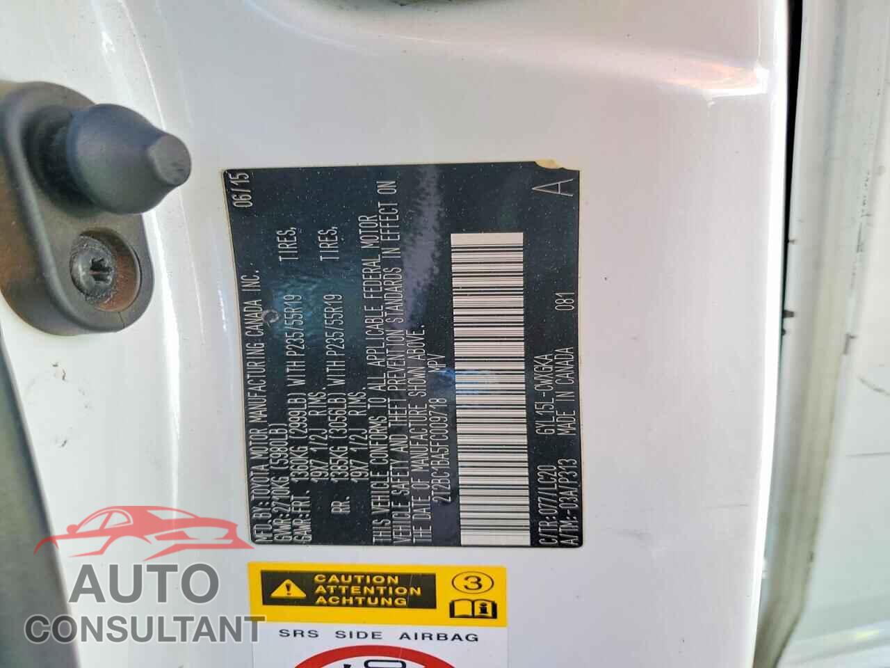 LEXUS RX450 2015 - 2T2BC1BA5FC009718
