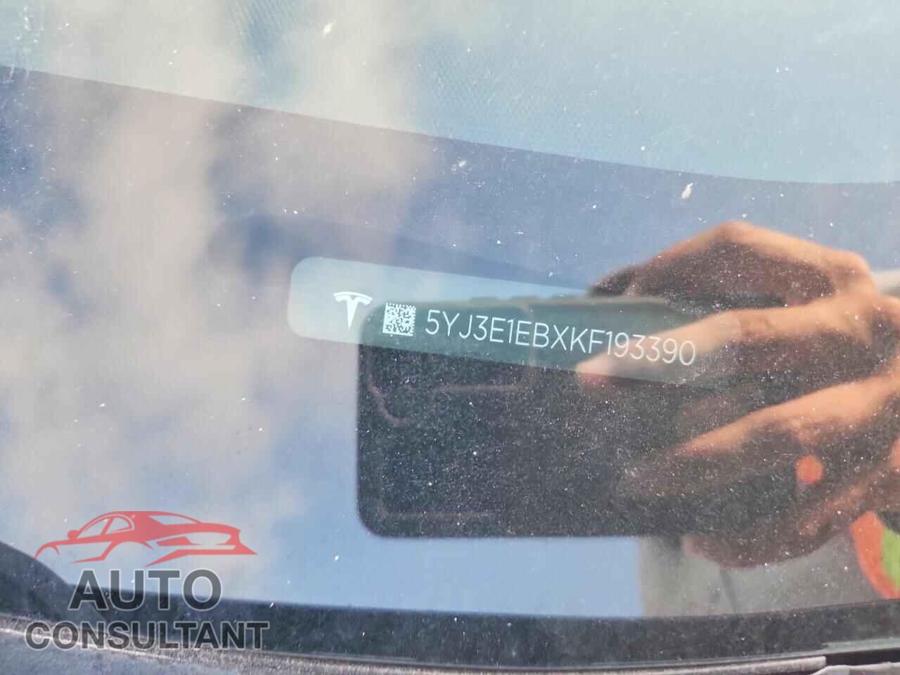TESLA MODEL 3 2019 - 5YJ3E1EBXKF193390