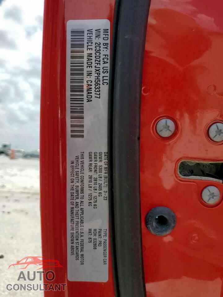 DODGE CHALLENGER 2023 - 2C3CDZFJXPH563377