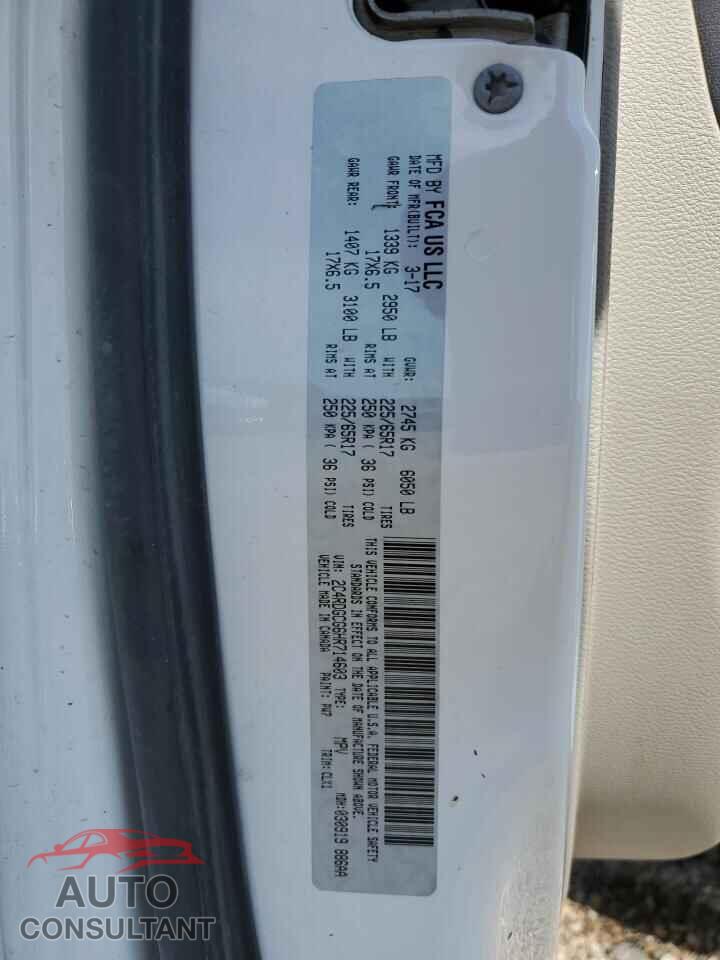 DODGE CARAVAN 2017 - 2C4RDGCG6HR714603