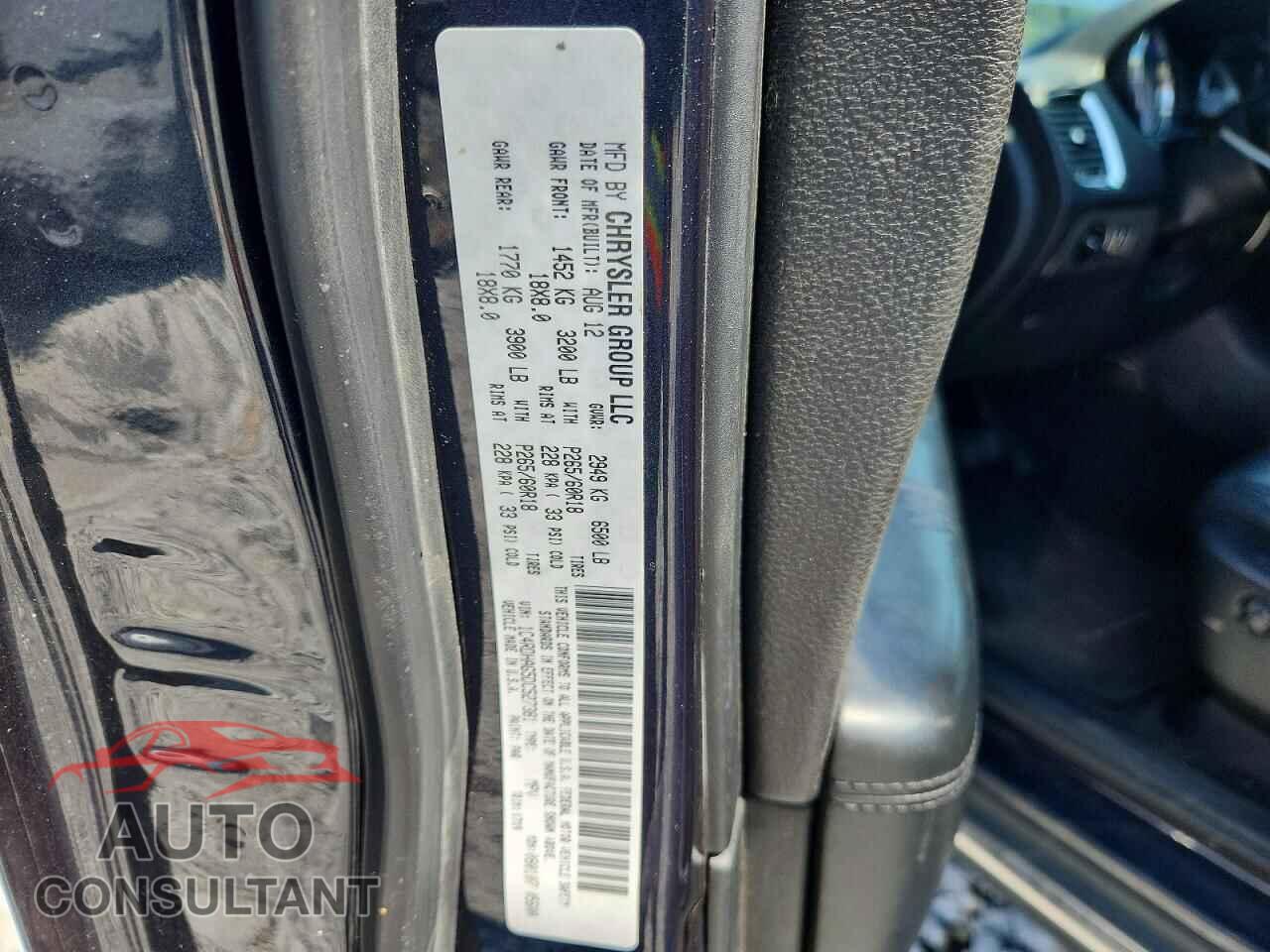 DODGE DURANGO 2013 - 1C4RDHAG5DC527381