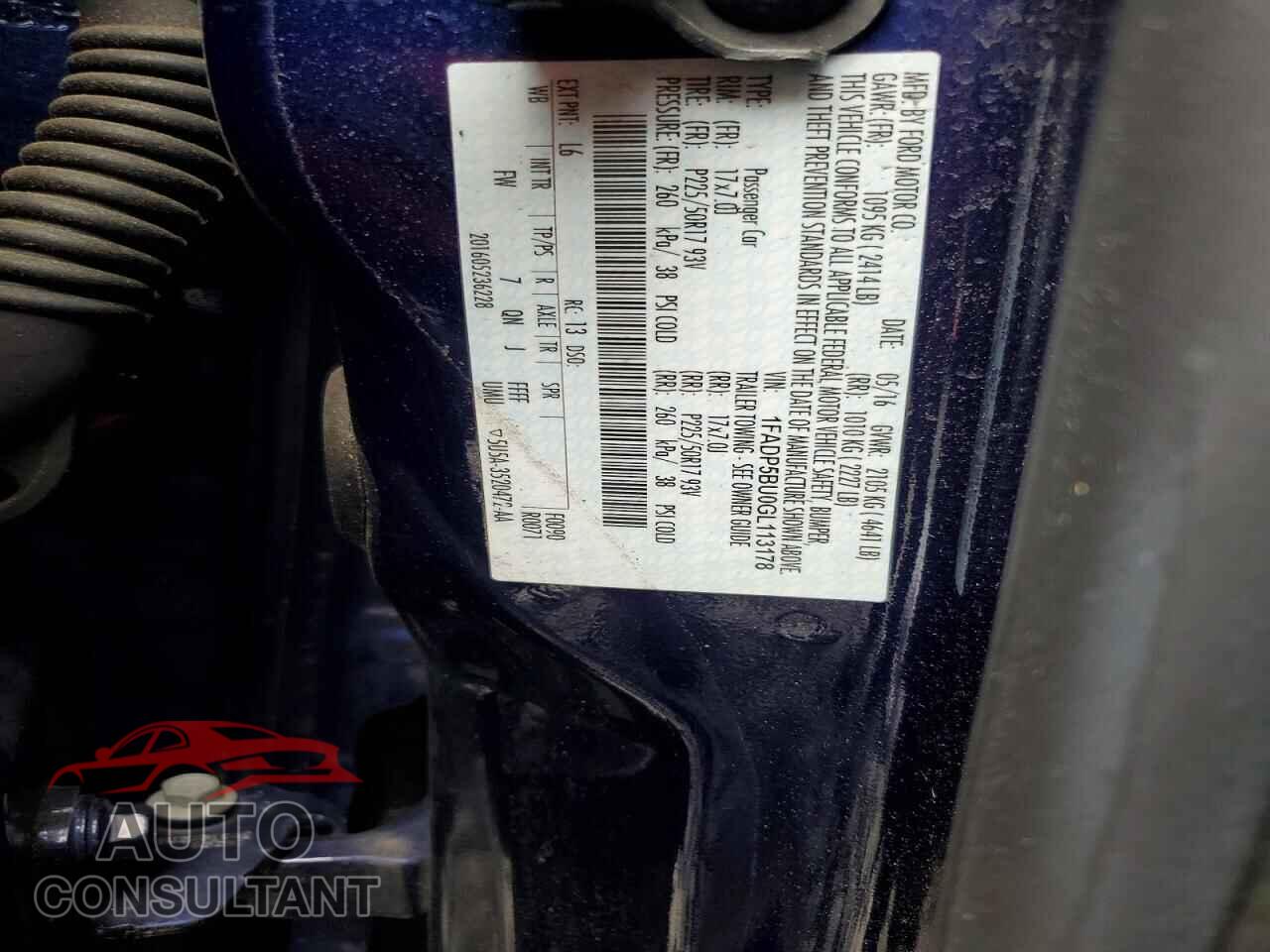 FORD CMAX 2016 - 1FADP5BU0GL113178