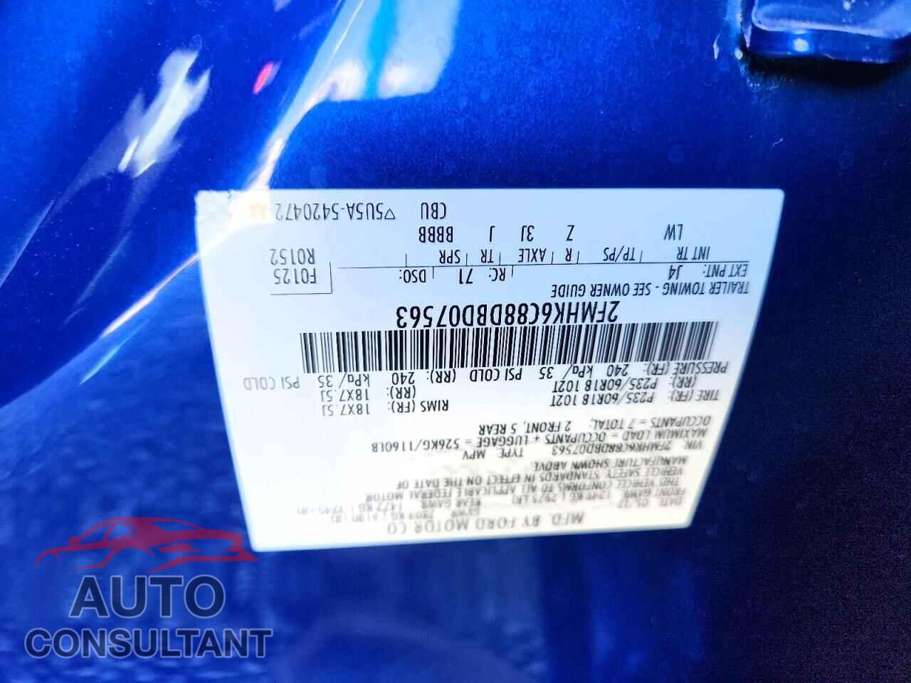 FORD FLEX 2013 - 2FMHK6C88DBD07563