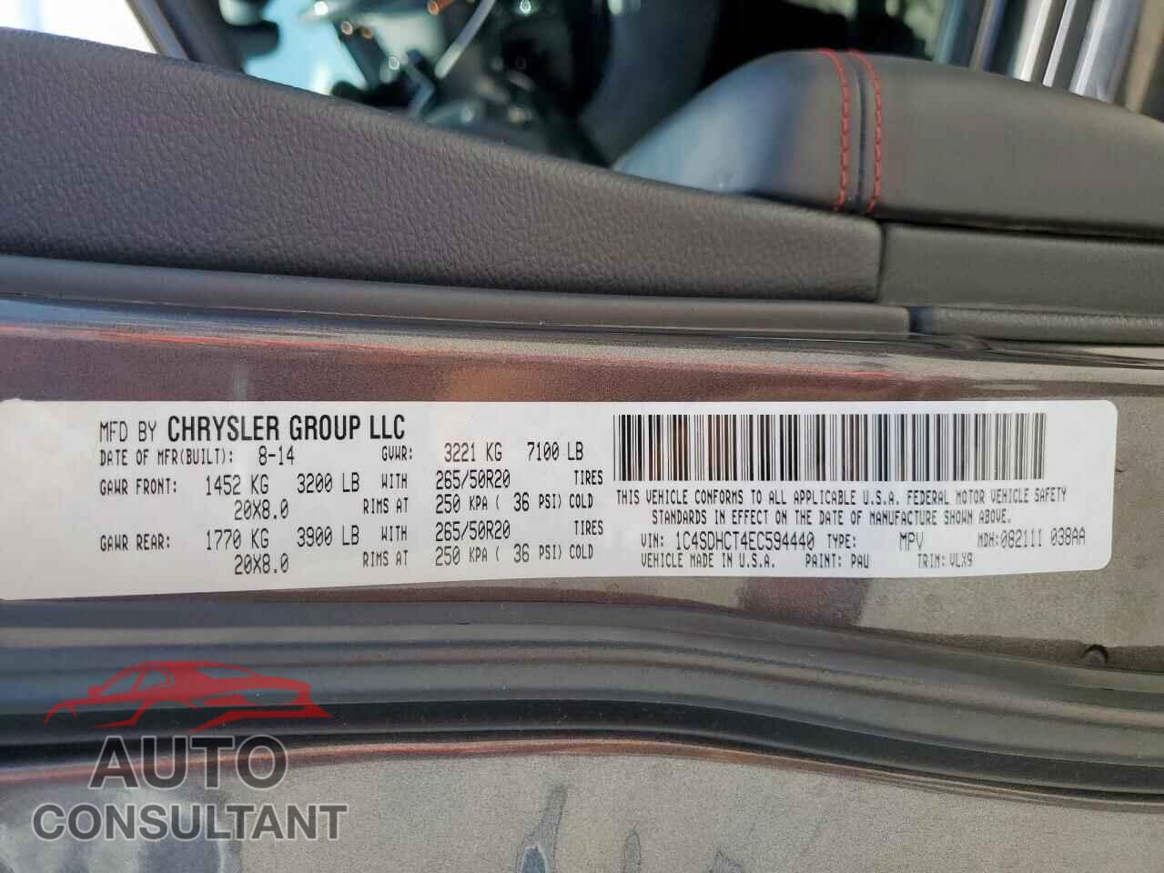 DODGE DURANGO 2014 - 1C4SDHCT4EC594440