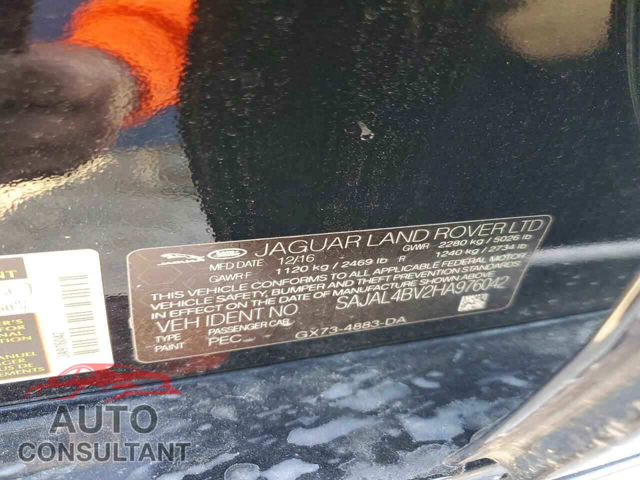 JAGUAR XE 2017 - SAJAL4BV2HA976042