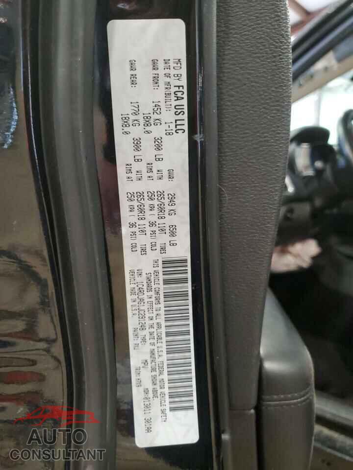 DODGE DURANGO 2018 - 1C4RDJAG1JC291248