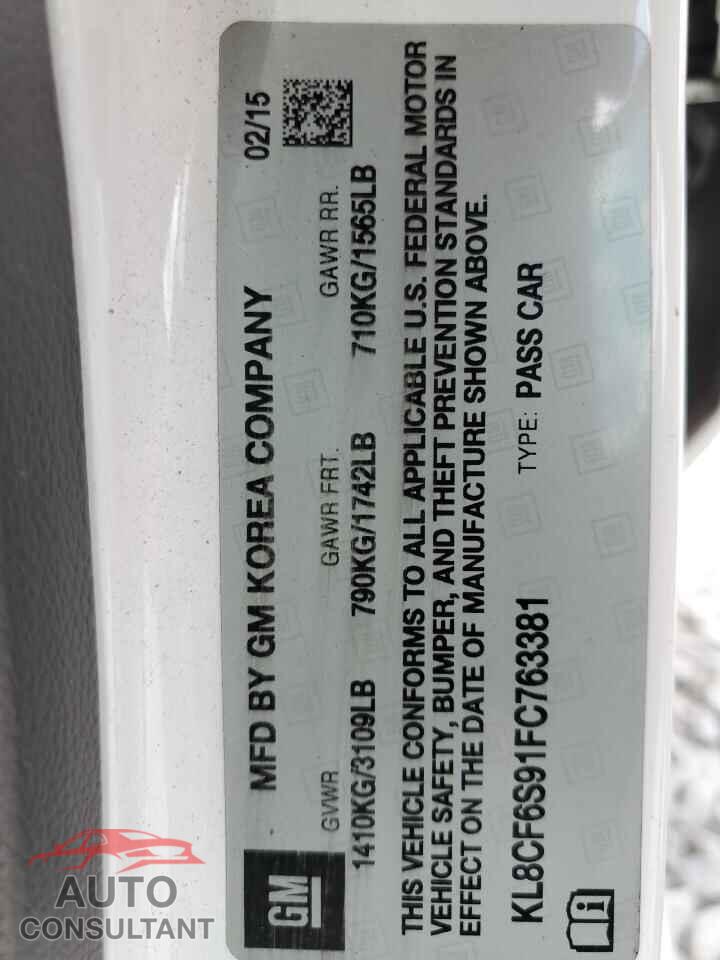 CHEVROLET SPARK 2015 - KL8CF6S91FC763381