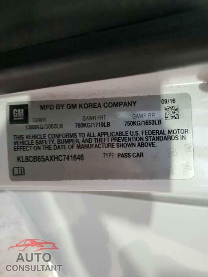 CHEVROLET SPARK 2017 - KL8CB6SAXHC741646