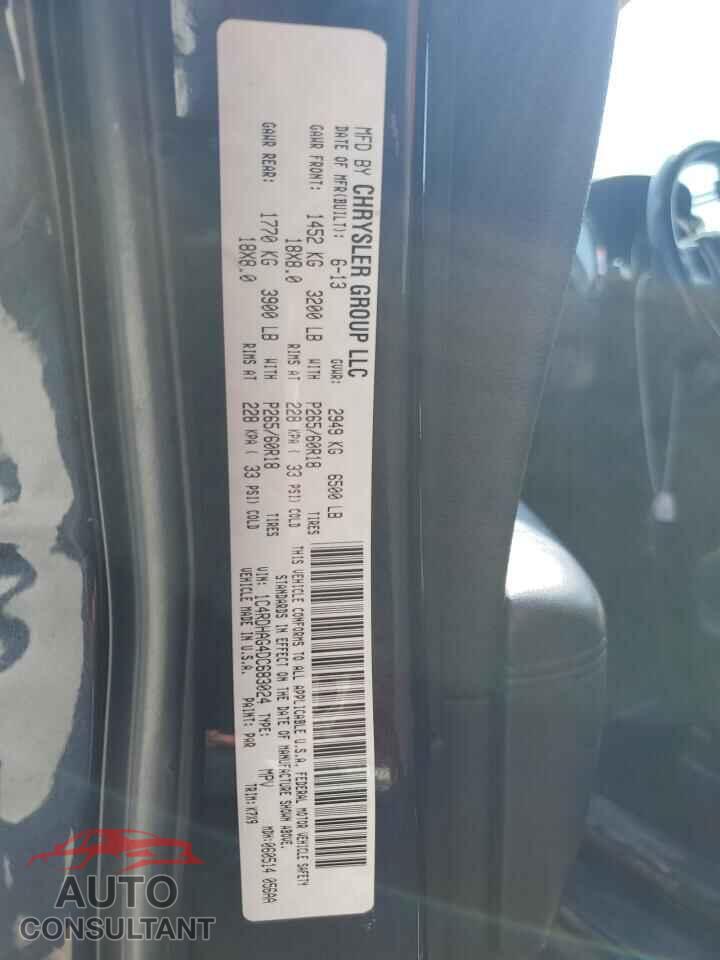 DODGE DURANGO 2013 - 1C4RDHAG4DC683024