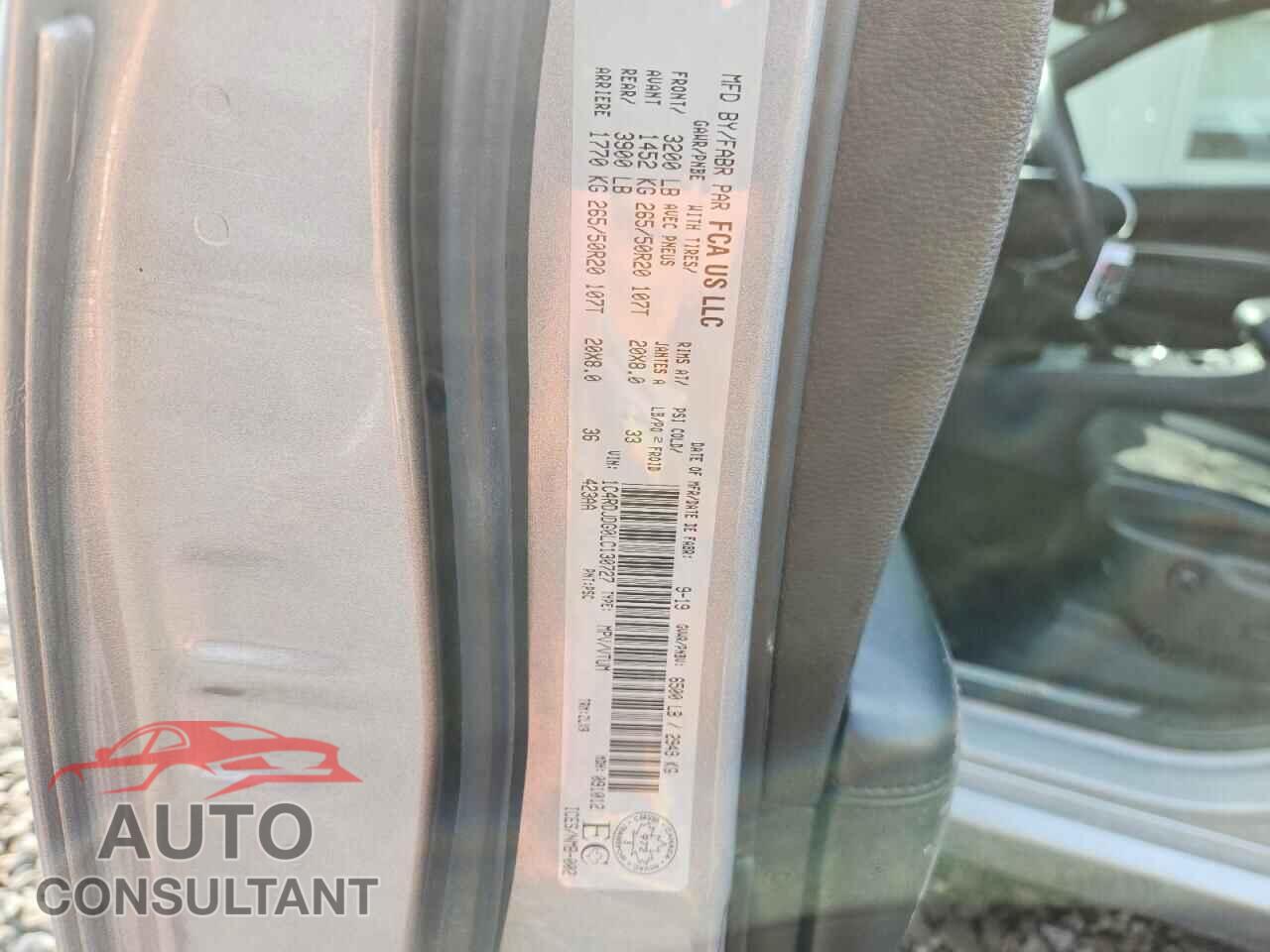 DODGE DURANGO 2020 - 1C4RDJDG0LC130727