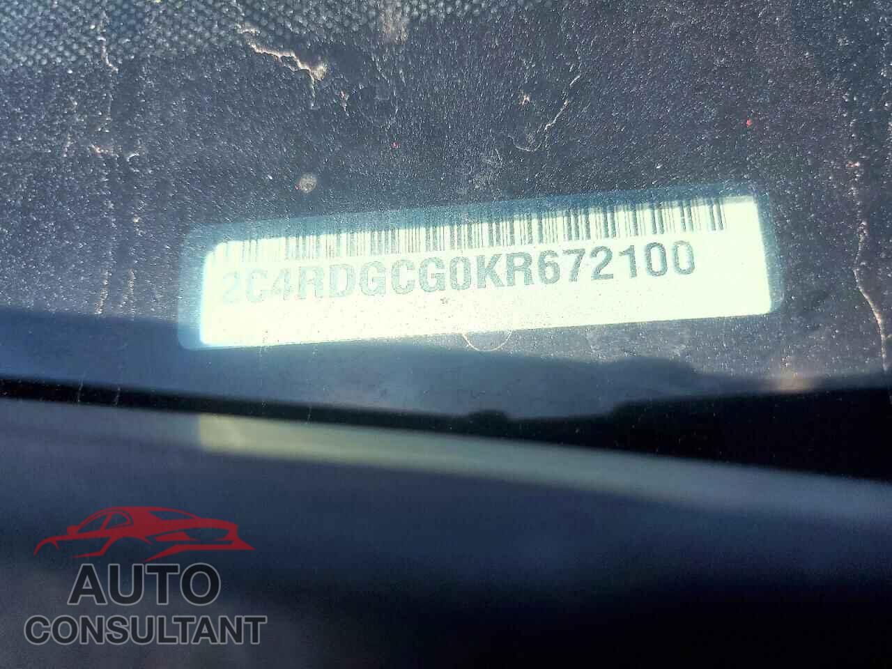 DODGE CARAVAN 2019 - 2C4RDGCG0KR672100