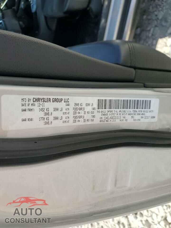 DODGE DURANGO 2012 - 1C4RDJAG6CC213115