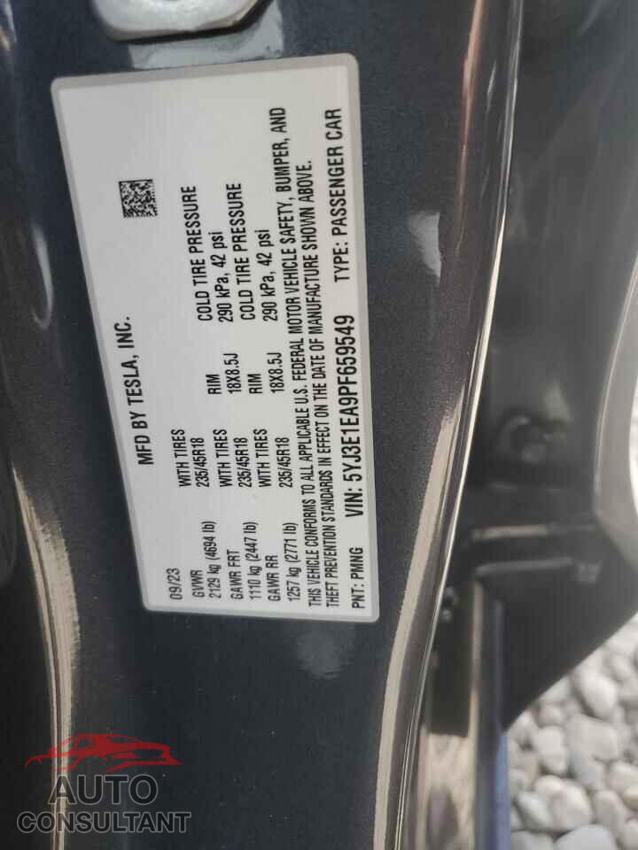 TESLA MODEL 3 2023 - 5YJ3E1EA9PF659549
