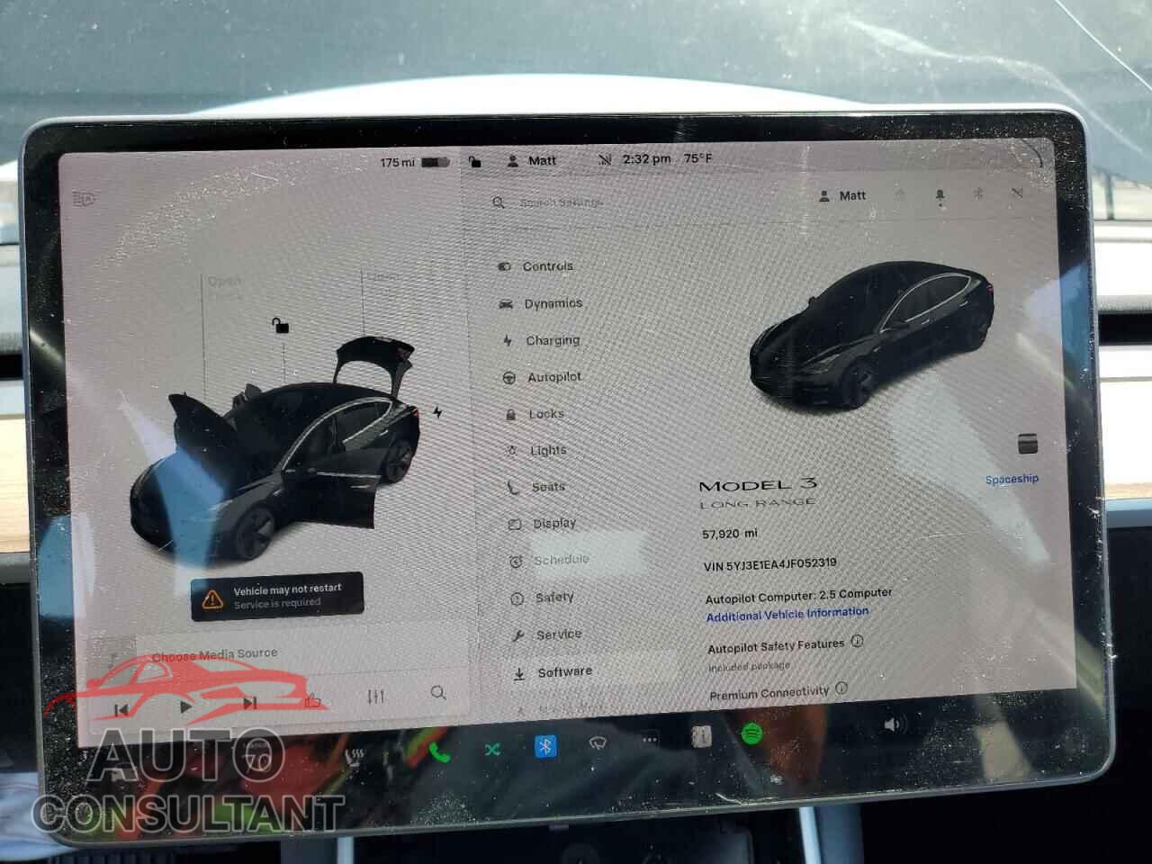 TESLA MODEL 3 2018 - 5YJ3E1EA4JF052319